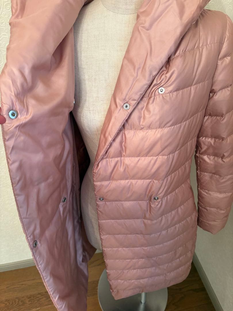 MaxMara Studio❣️マックスマーラフード付きピンクダウンコート❣️38