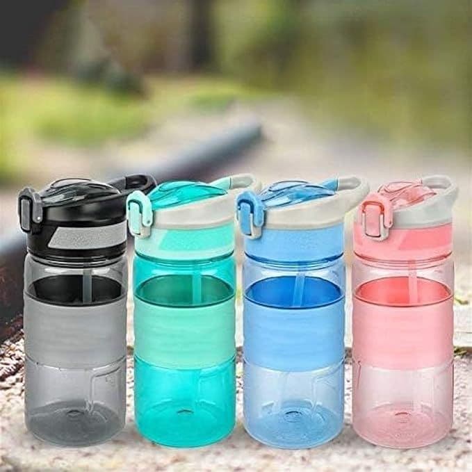 水筒 ポータブル アウトドア スポーツ450ml ブルー