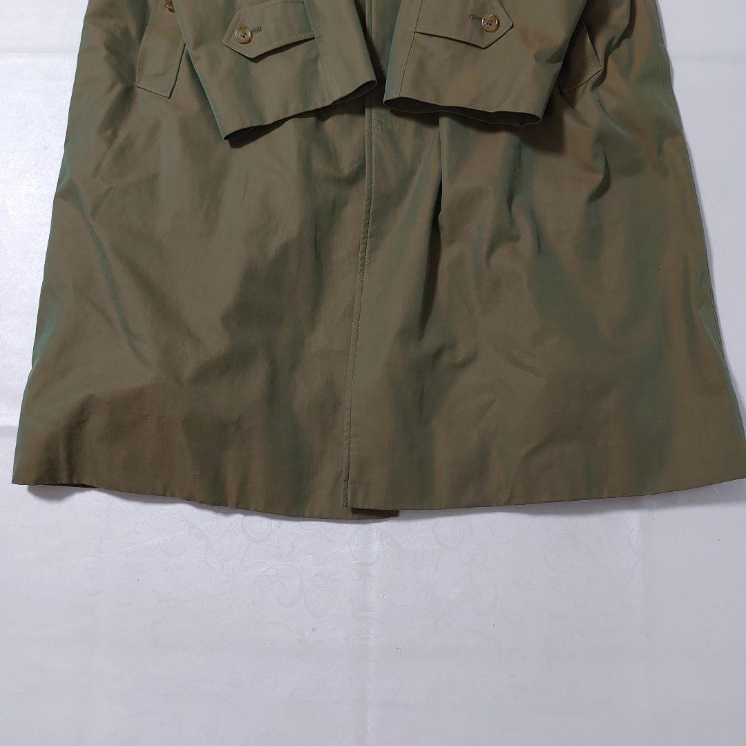 美品◆英国製 BURBERRY ステンカラーコート 玉虫色 48 ライナー付き