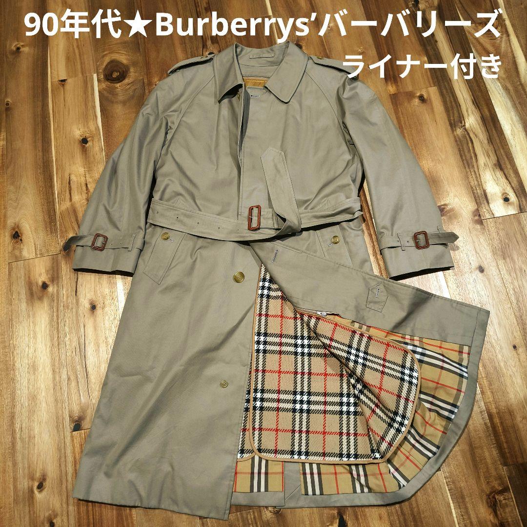 90年代★Burberrysバーバリーズ★トレンチコート★ノバチェック柄★L相当