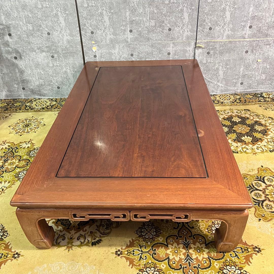꧁唐木家具調度品組合 大阪唐木指物家具꧂漆塗り座卓 天然木 花林 花梨 うるし