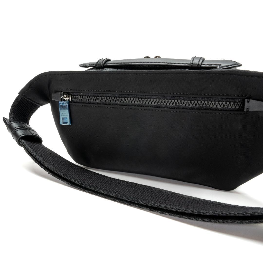 新品 DOLCE&GABBANA ウエストポーチ グレインドカーフスキンナイロン