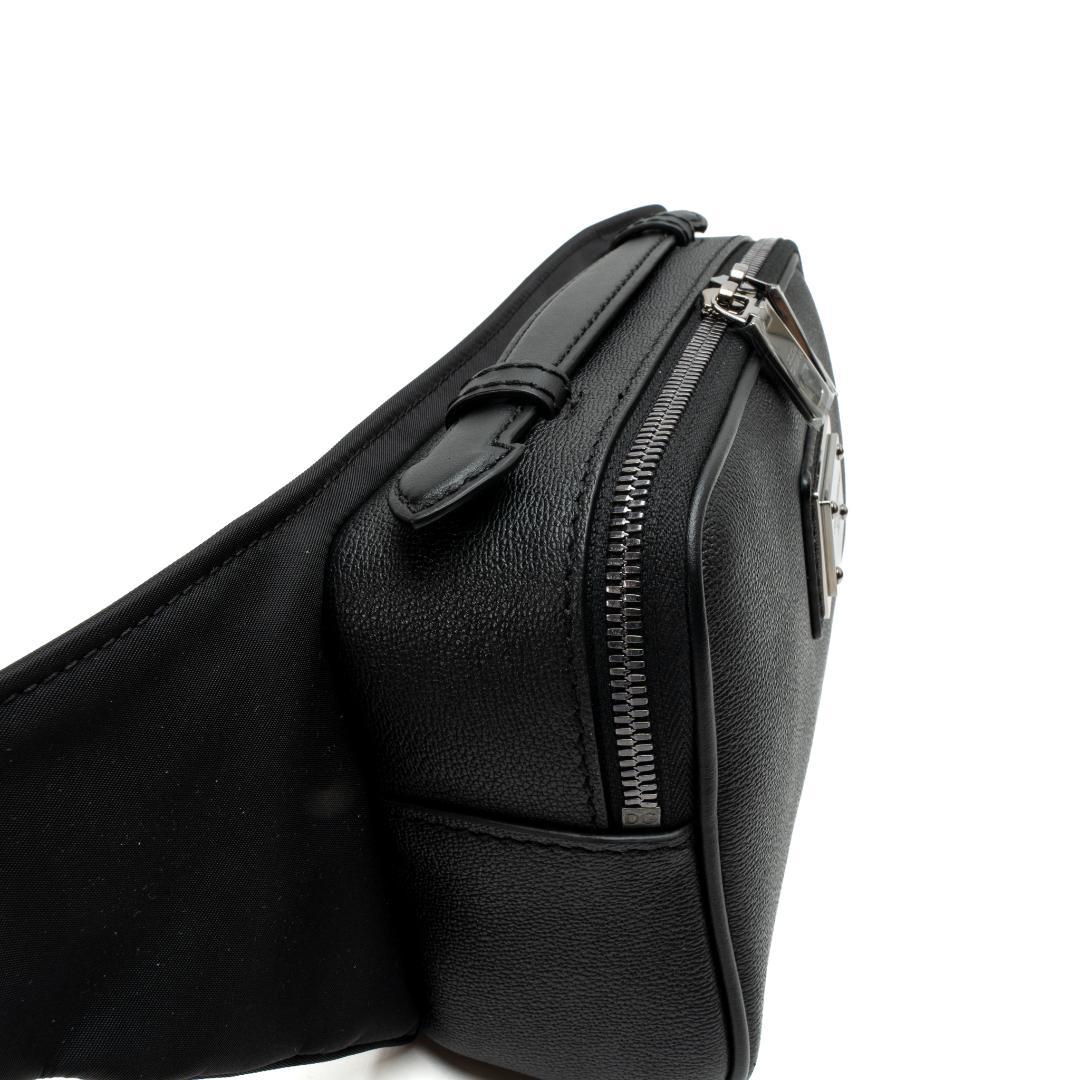 新品 DOLCE&GABBANA ウエストポーチ グレインドカーフスキンナイロン