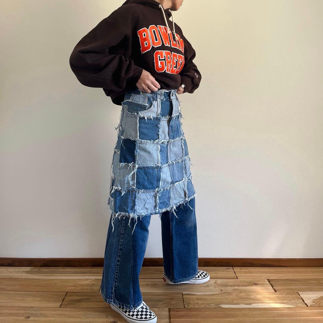 Levi’s remake patch work skirt