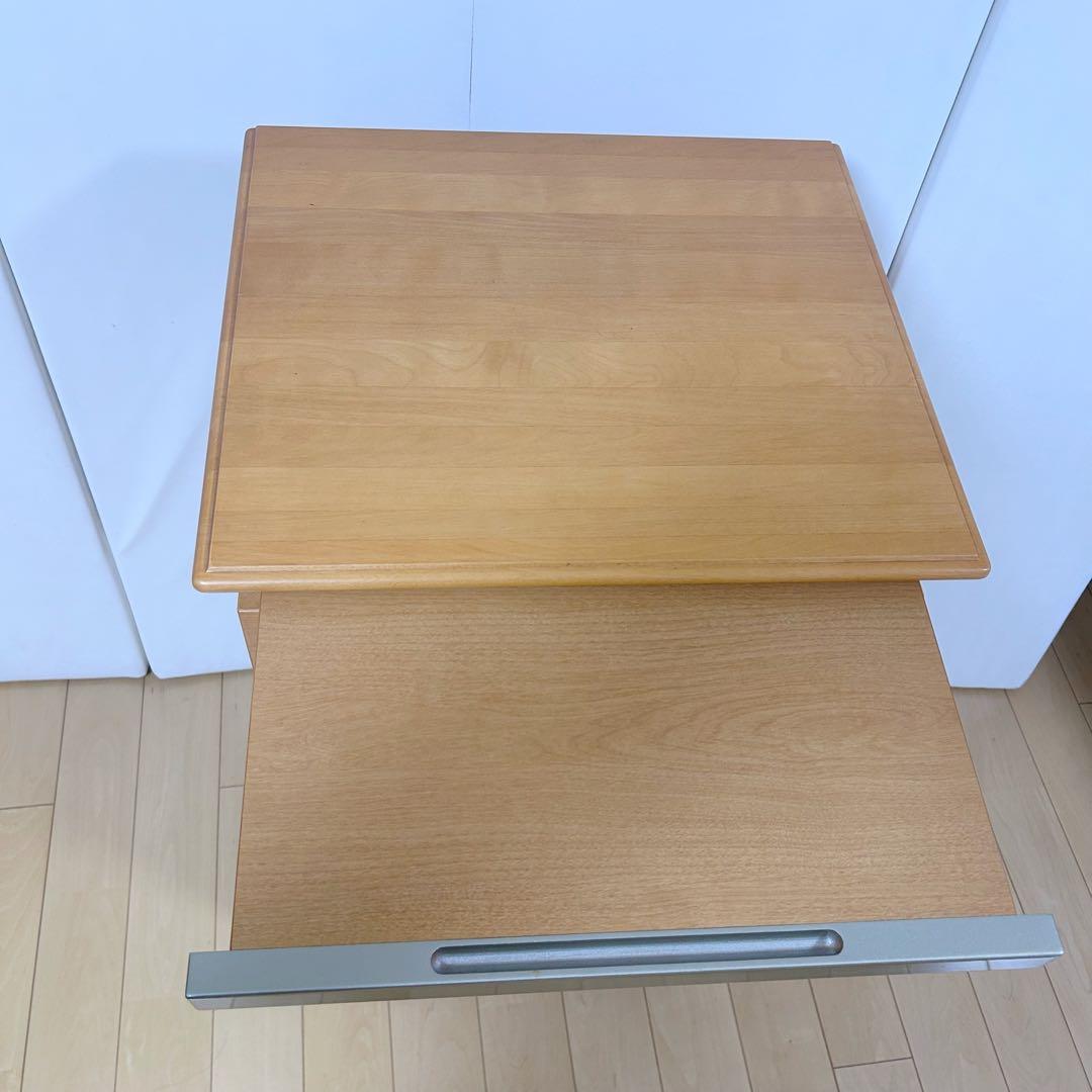 ヨーロピアン　電話台　プリンター置き　キャビネット　スライド付き　可動棚2枚