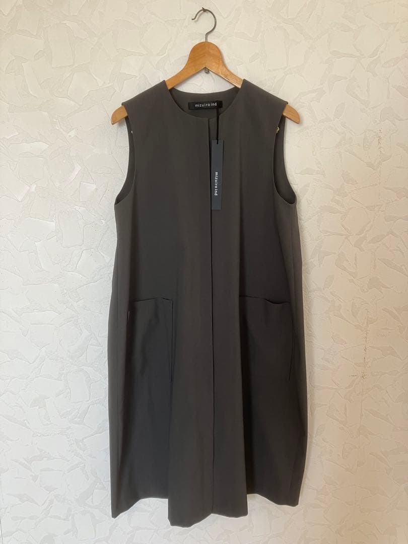 【3/16まで】mizuiro ind グレー ジャンパースカート