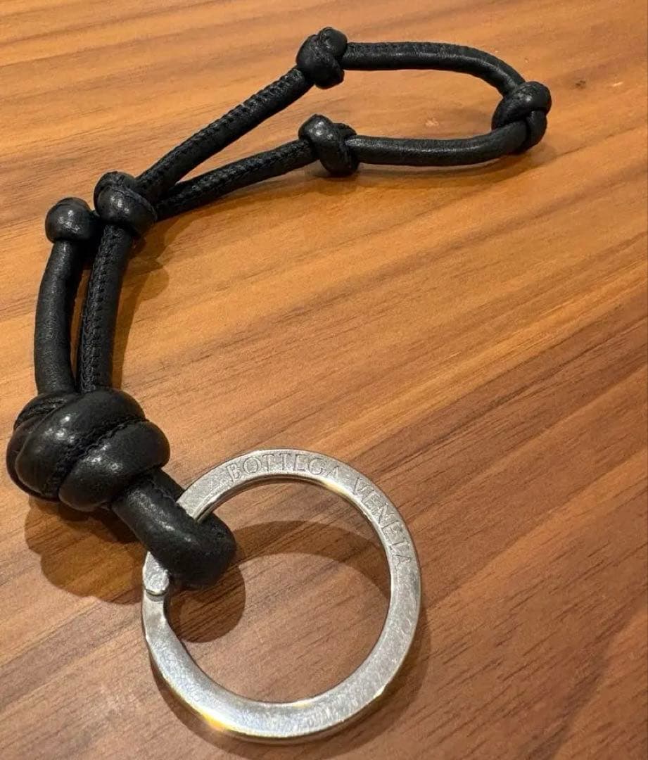 ボッテガヴェネタ　レザー ブラック キーリング