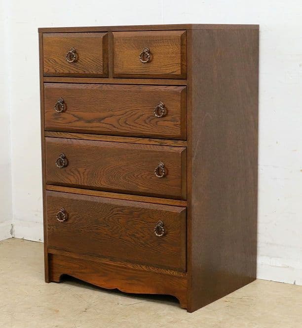 高級 三越家具【ブルージュ】オーク材 4段チェスト・整理タンス