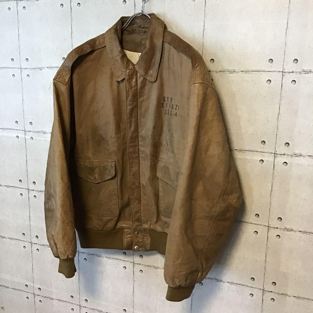 ＜1点物＞　８０ｓ　ヴィンテージ　A-2　XL　フライトジャケット　ステンシル