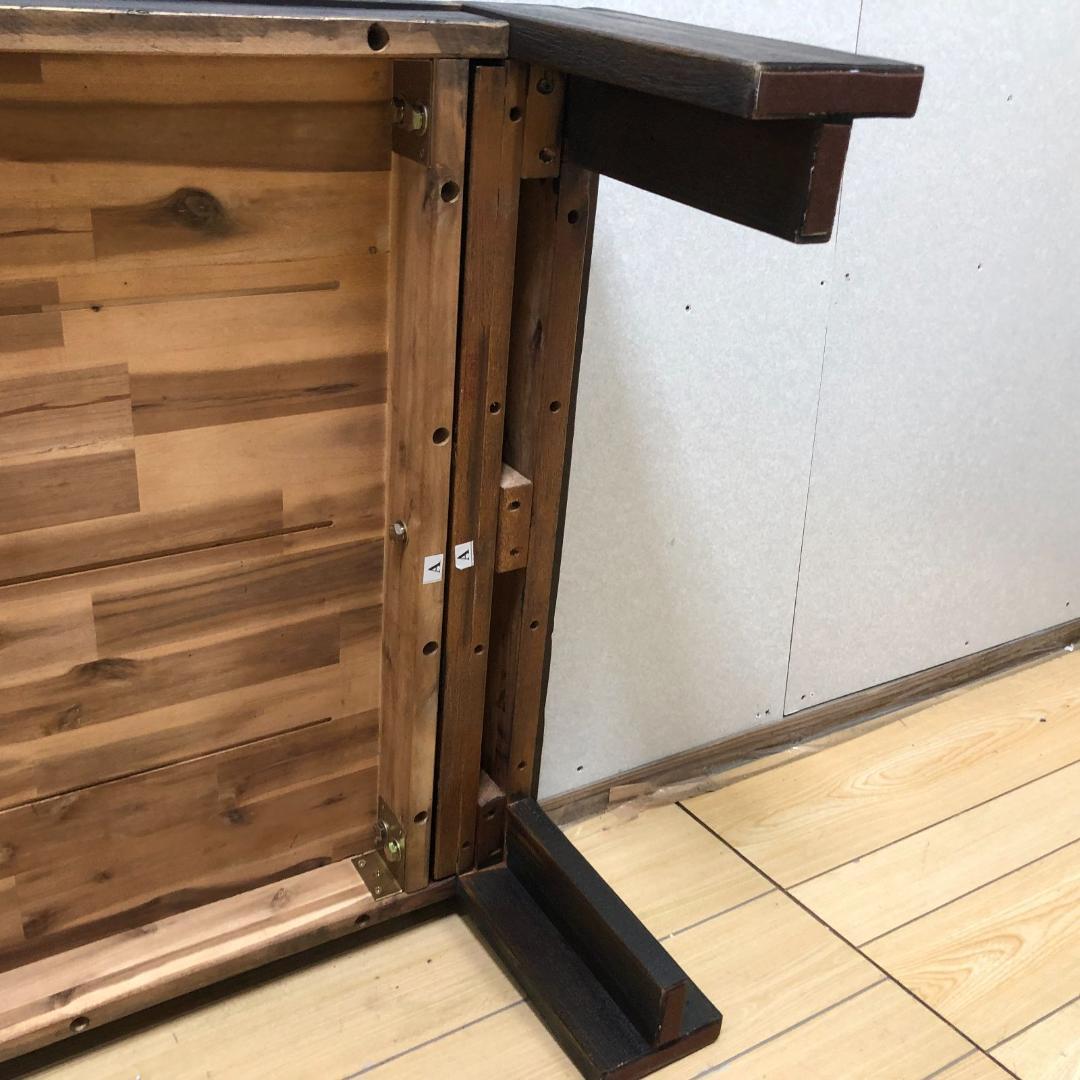 送料無料 座卓 ローテーブル 4人 うづくり 和室 ビンテージ 88205