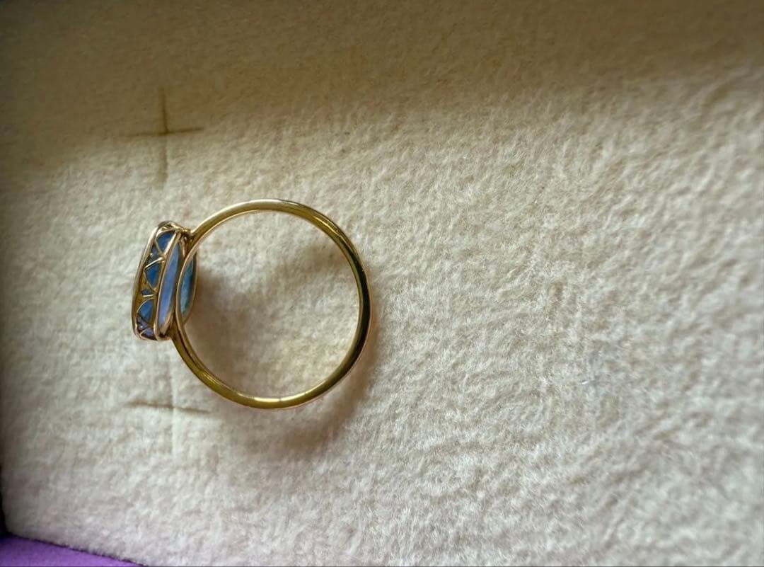 agate アガット　サファイア　トリプレット リング