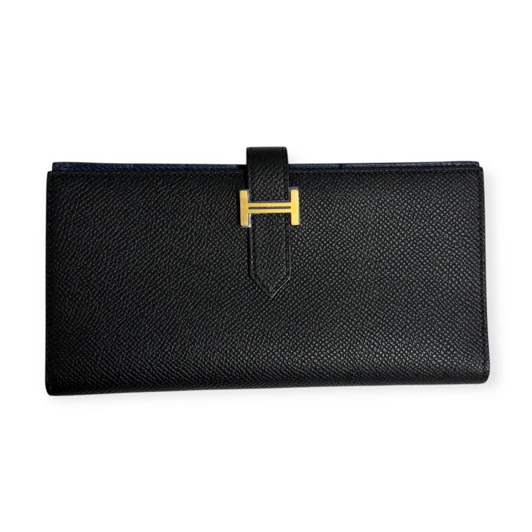 新品 エルメス 刻印W べアンスフレ Hロゴ ロングウォレット 長財布