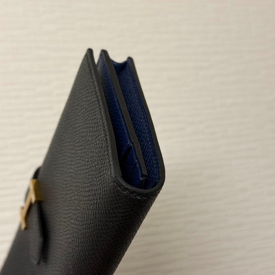 新品 エルメス 刻印W べアンスフレ Hロゴ ロングウォレット 長財布
