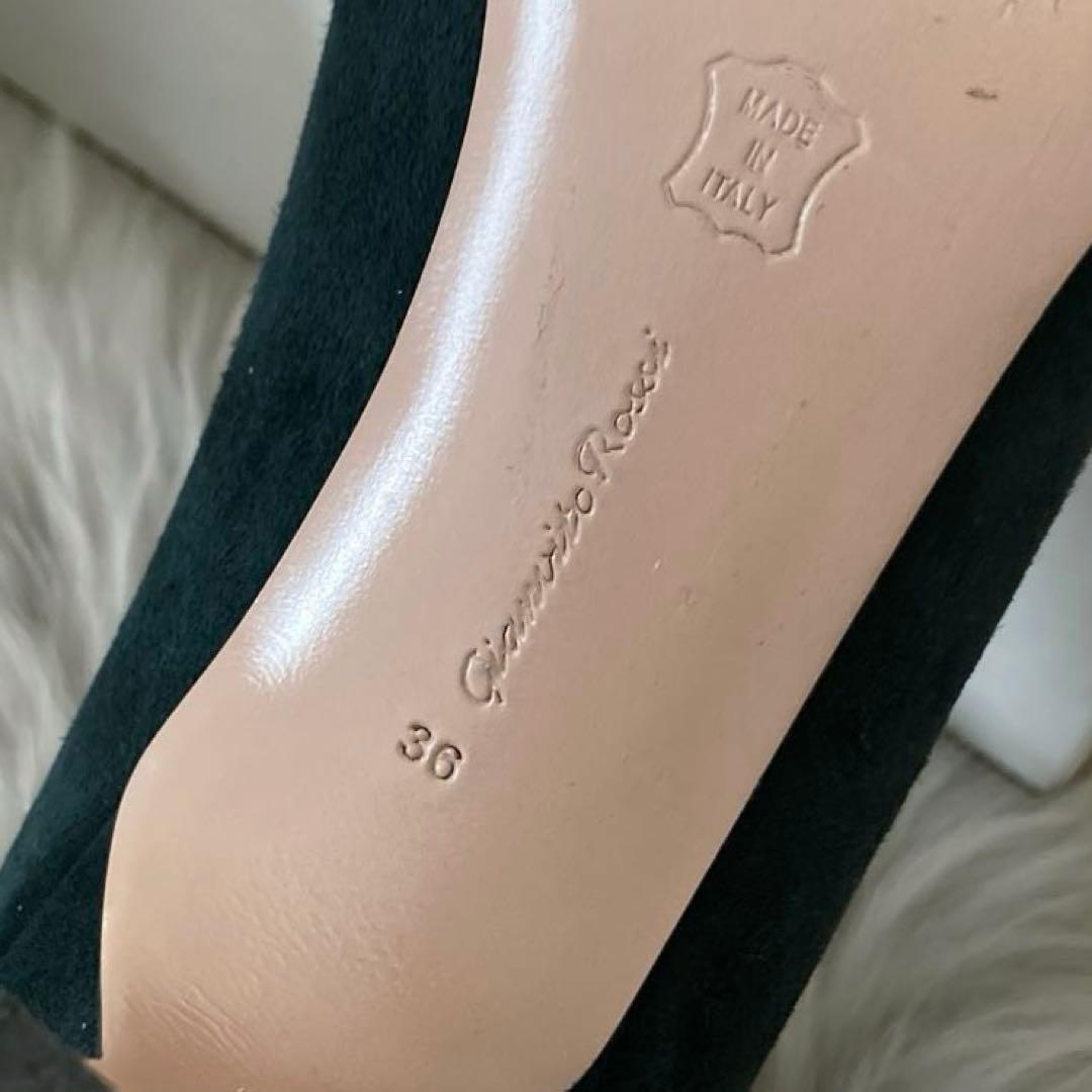 ジャンヴィトロッシ＊9万＊上質スウェード ポインテッドトゥパンプス＊36