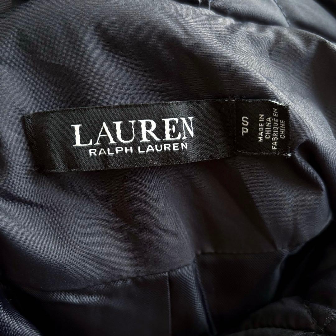 美品 RALPH LAUREN キルティングコート ベルト付き ネイビー S