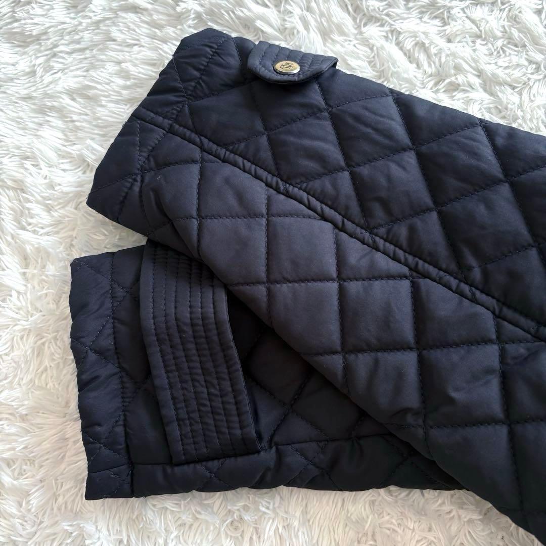 美品 RALPH LAUREN キルティングコート ベルト付き ネイビー S
