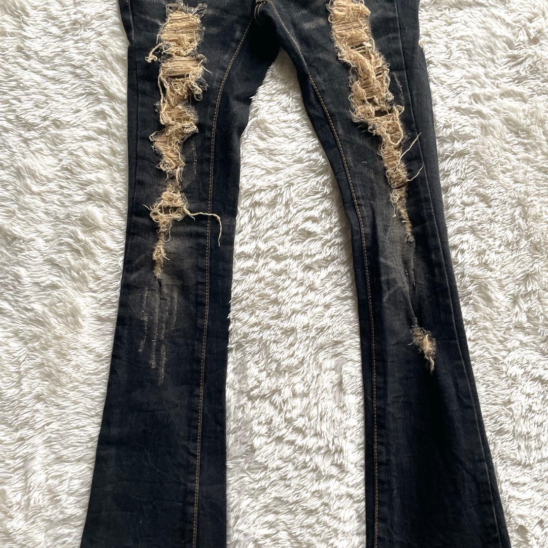 archive Y2K 平成 d.i.a. 金刺繍 ワシ フレアデニム