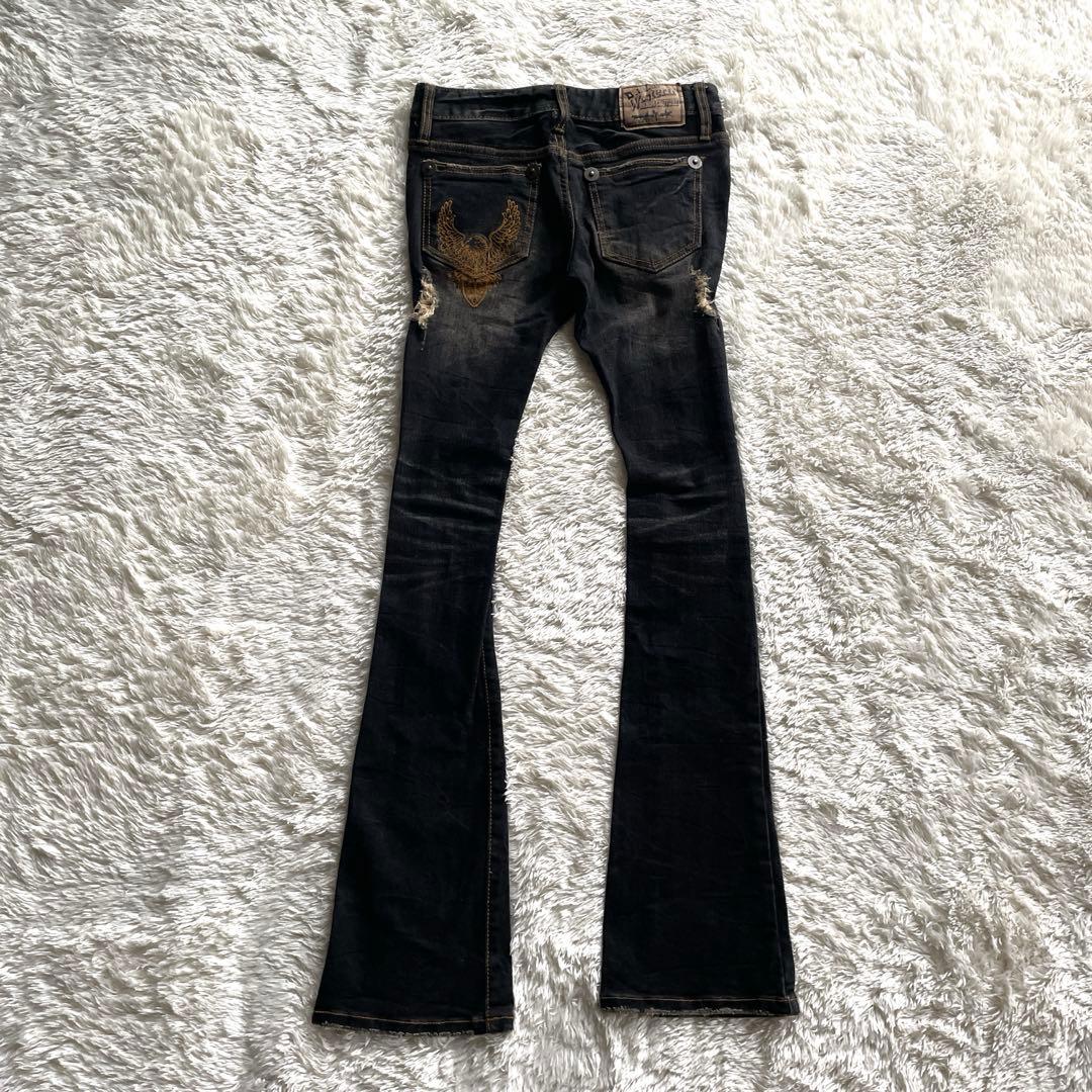 archive Y2K 平成 d.i.a. 金刺繍 ワシ フレアデニム