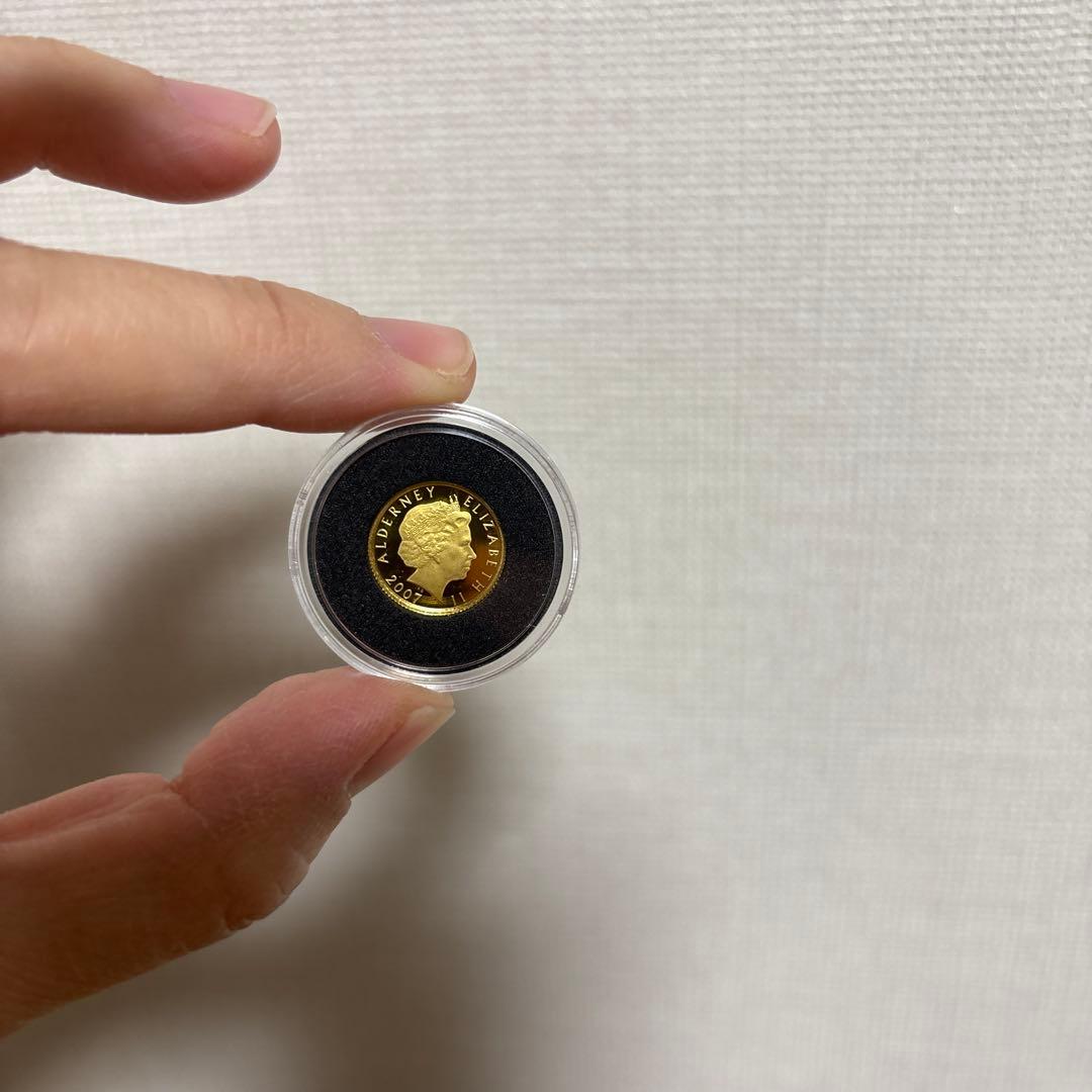 オルダニー　2007年　ダイアナ妃没後10年　1/25オンス金貨 純金　保証書付