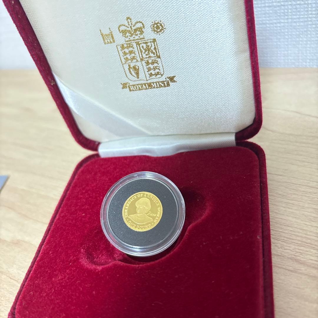オルダニー　2007年　ダイアナ妃没後10年　1/25オンス金貨 純金　保証書付
