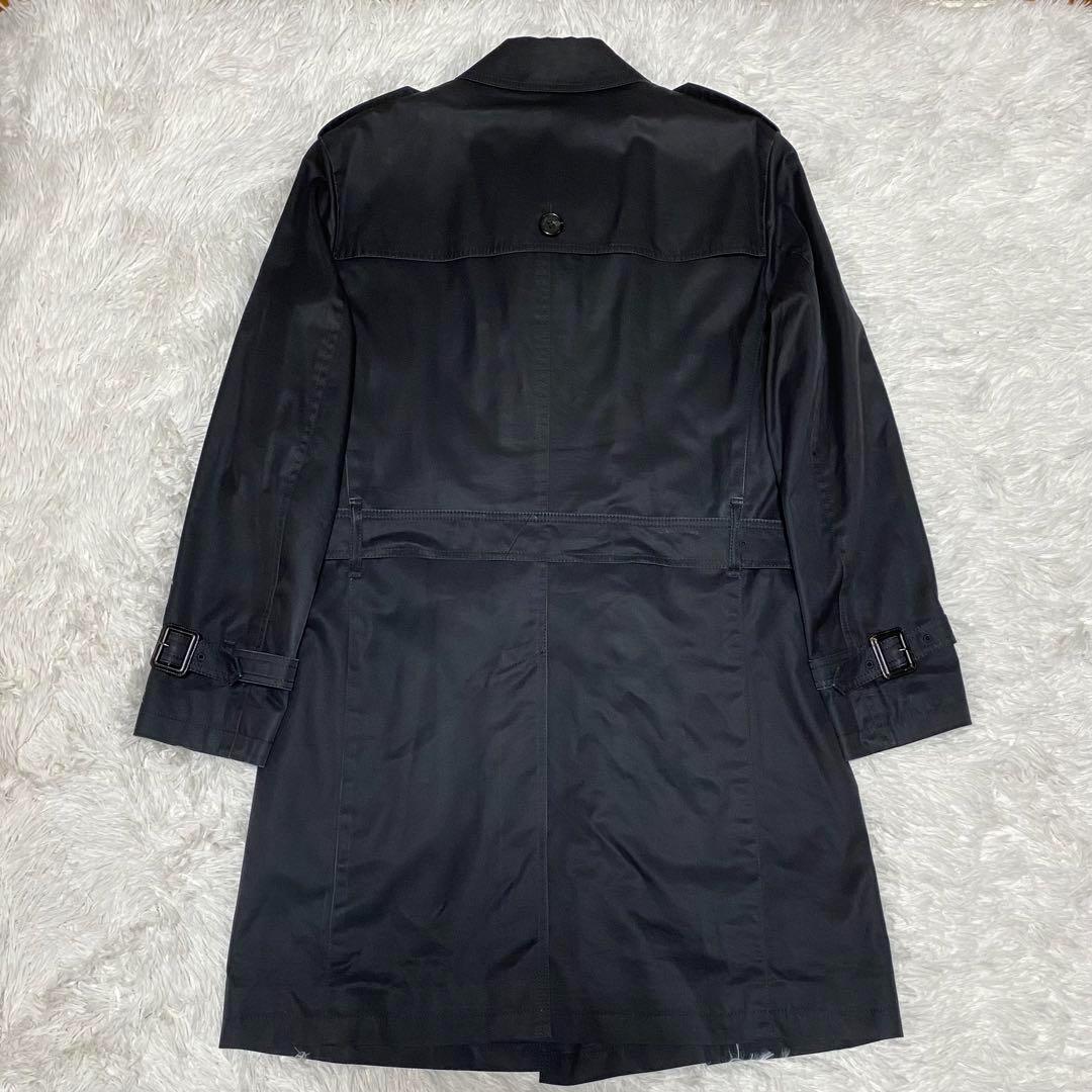 極美品　BURBERRY バーバリー　ブラックレーベル　ロングコート　黒　XL