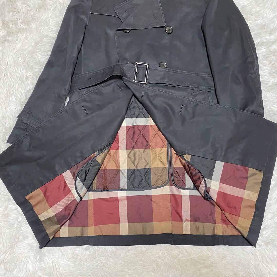 極美品　BURBERRY バーバリー　ブラックレーベル　ロングコート　黒　XL
