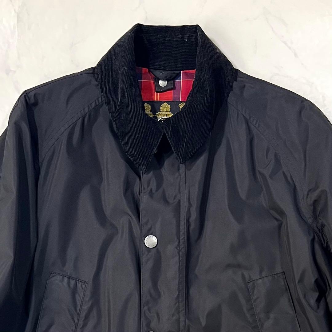 Barbour ジャケット チェックBAYHAM 黒 ダブルジップ
