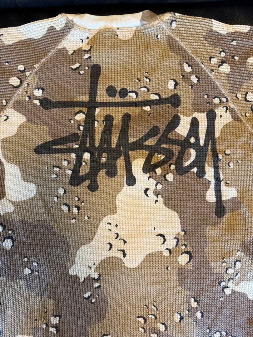 Stussy カモフラージュ 七分・長袖カットソー L