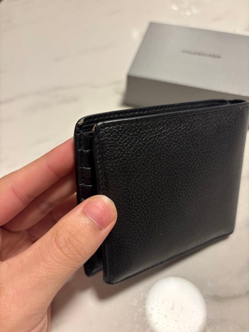 『確実正規』BALENCIAGA ブラック 二つ折り財布 付属品完備