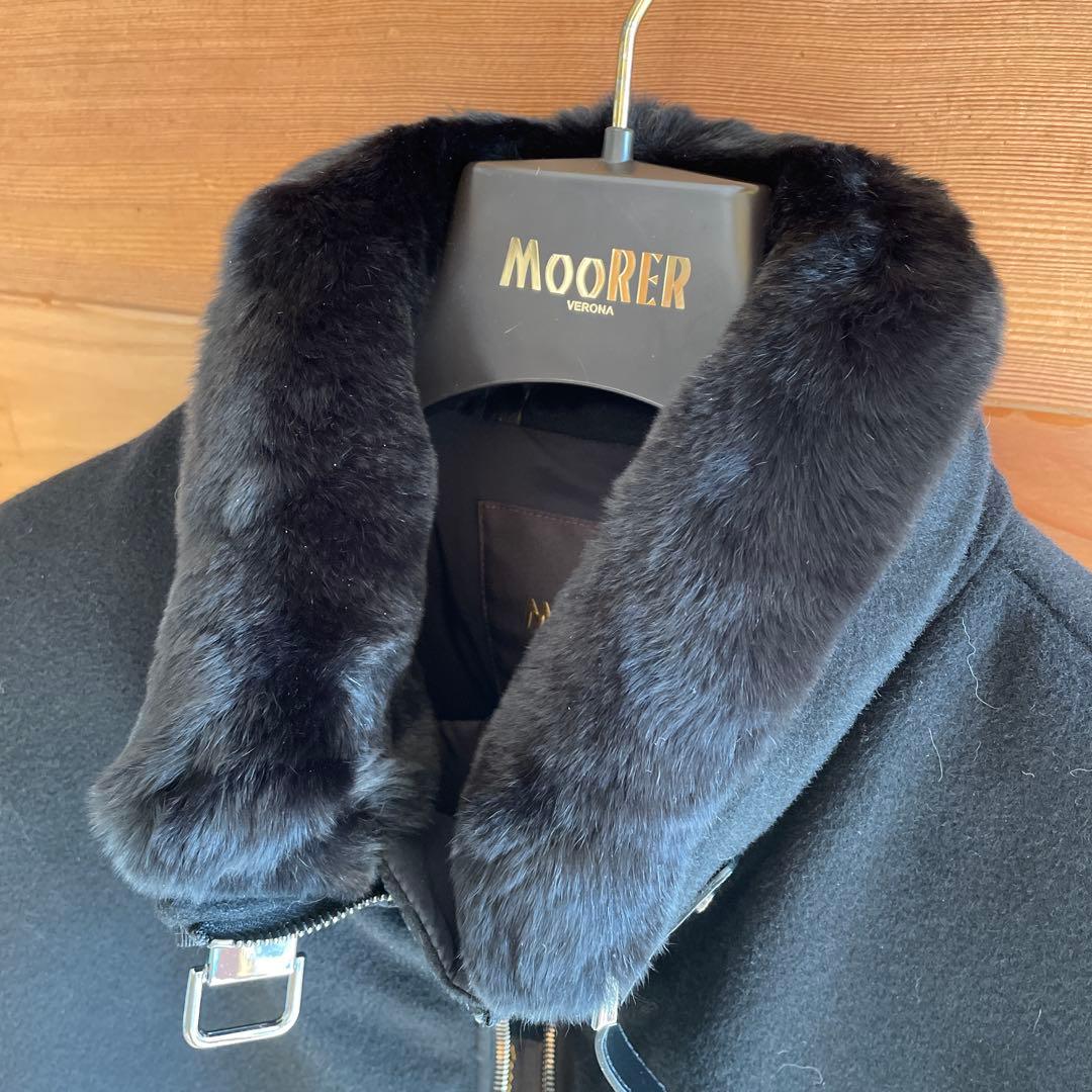 ムーレー　MooRER レディース44　ファー付ダウンジャケット　値下げ❗️