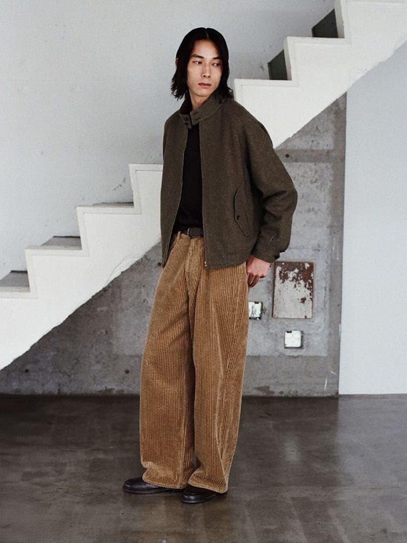 【LIDNM】Alpaca Tweed Harrington Jacket