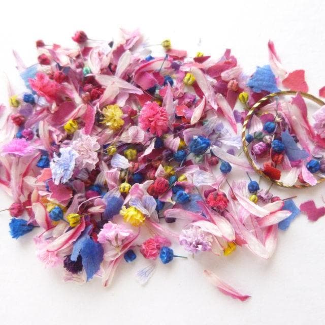 引越し処分様◆【ドライフラワー】花びらつぼみ mix（725 レジン パーツ）