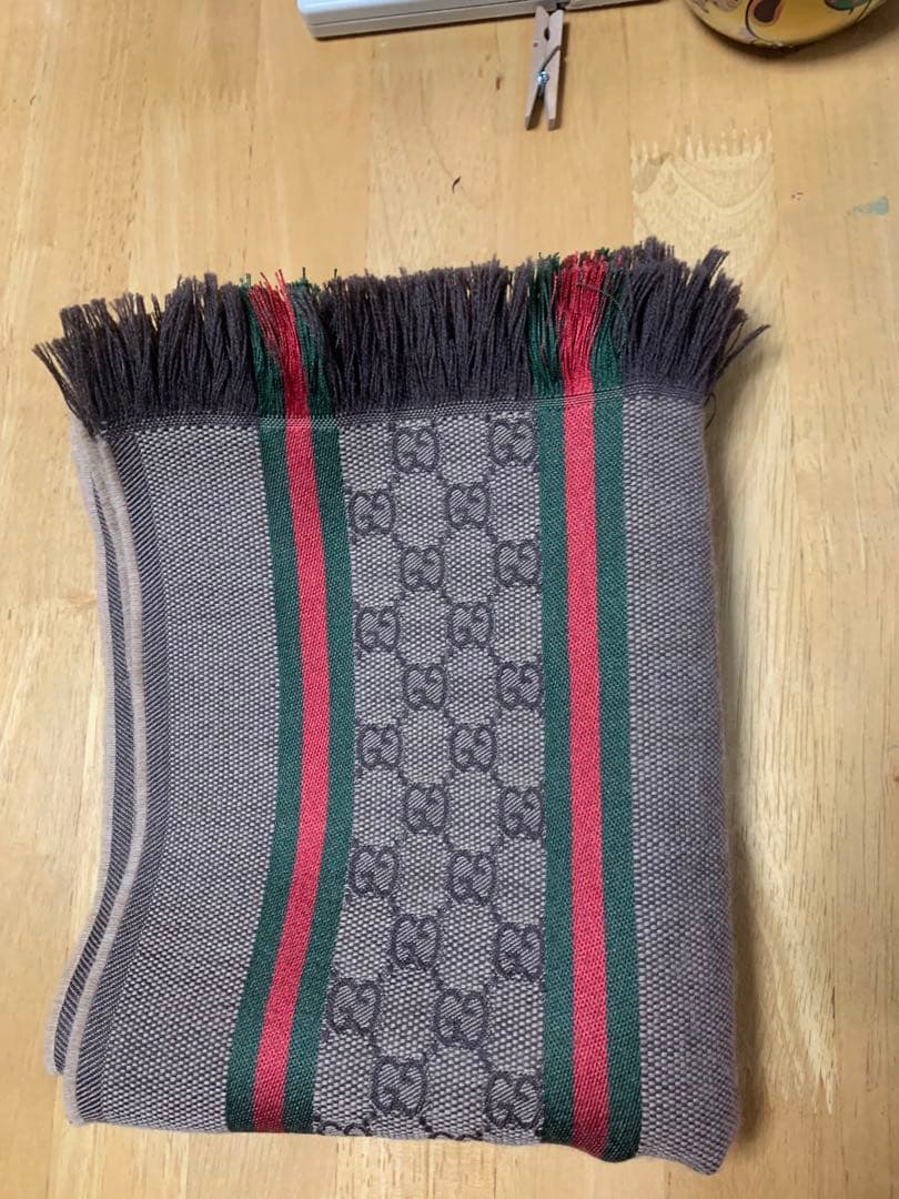 本日最終GUCCI GGパターン マフラー ベージュ