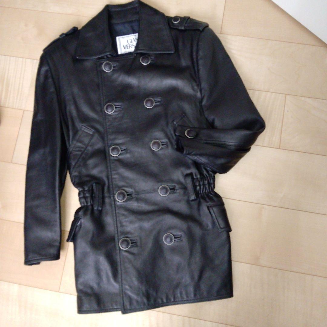 ★未使用★VERSACE★メデューサ★レザーハーフコート★ヴィンテージ