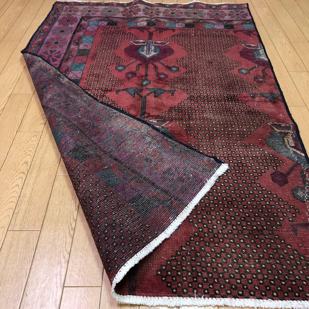 ペルシャ絨毯 ヴィンテージラグ 148×97cm 手織り オールドpersia