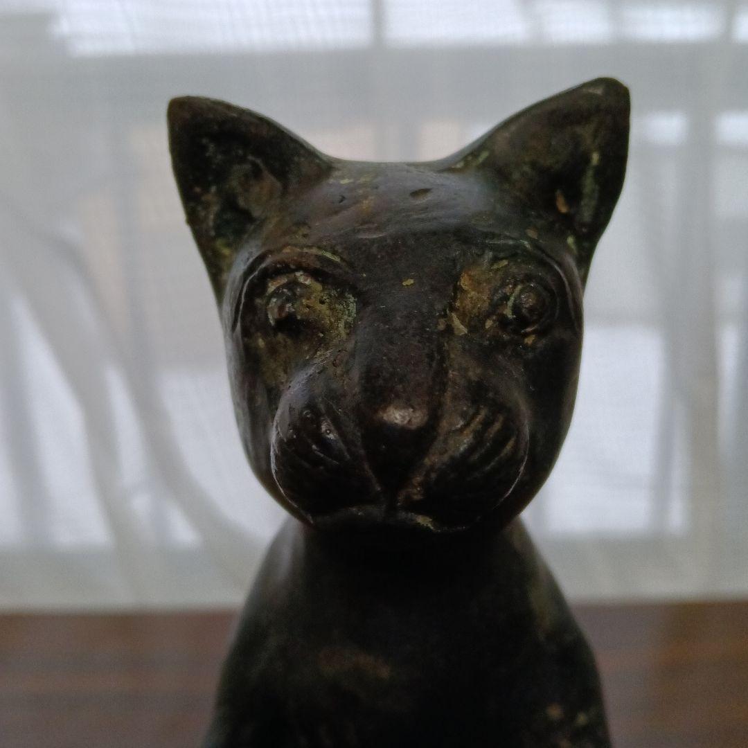 猫　金属　置物　トレー　レトロ　アンティーク