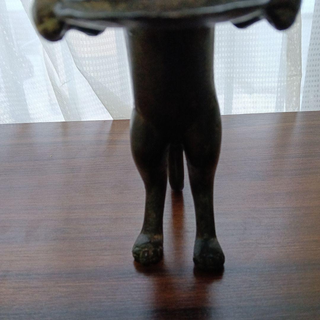 猫　金属　置物　トレー　レトロ　アンティーク