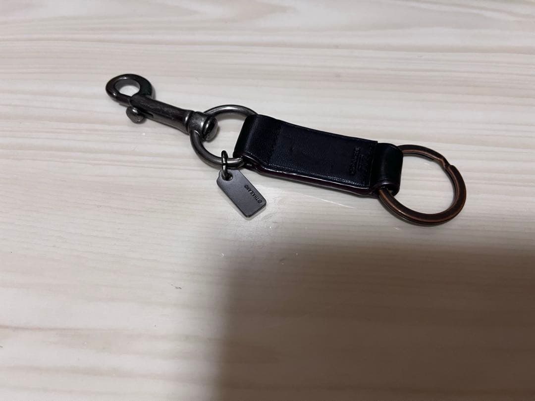 COACH ブラック 二つ折り財布 カードケース キーリングー3点セット