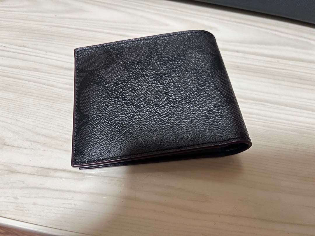 COACH ブラック 二つ折り財布 カードケース キーリングー3点セット