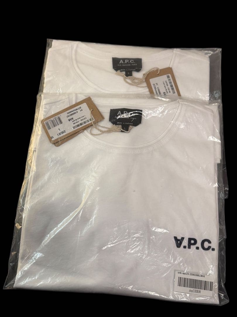新年‼️A.P.C. 白Tシャツ 人気のLサイズ男女兼用！2枚セット！早い者勝ち！