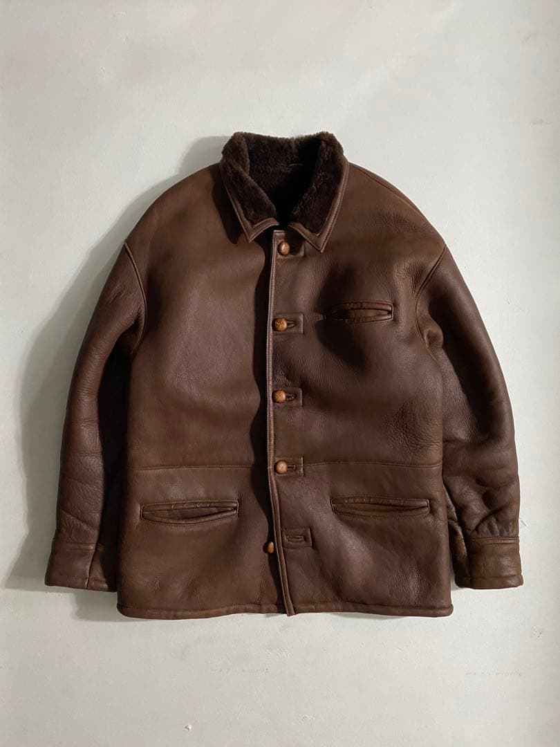 ジャケット・アウター 90s- mouton jacket chocolate brown