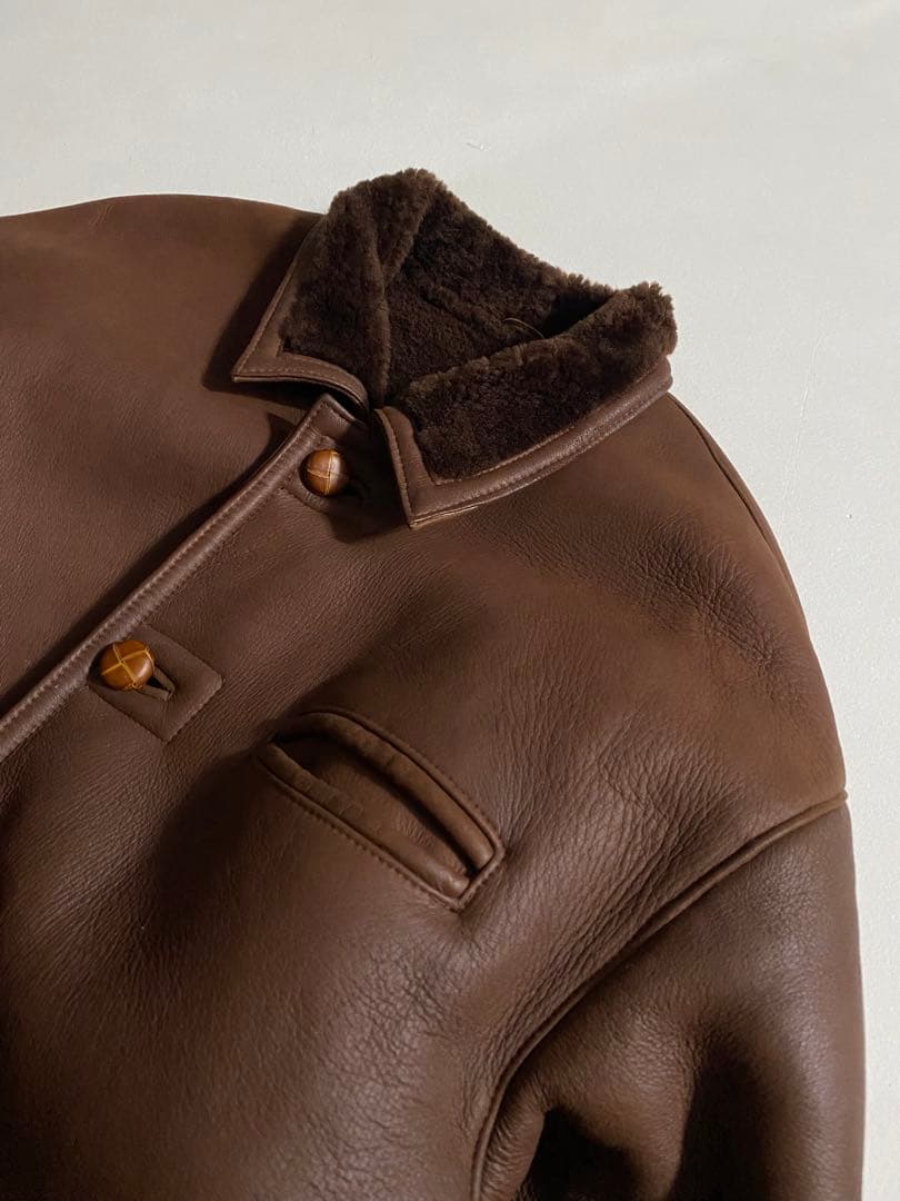ジャケット・アウター 90s- mouton jacket chocolate brown