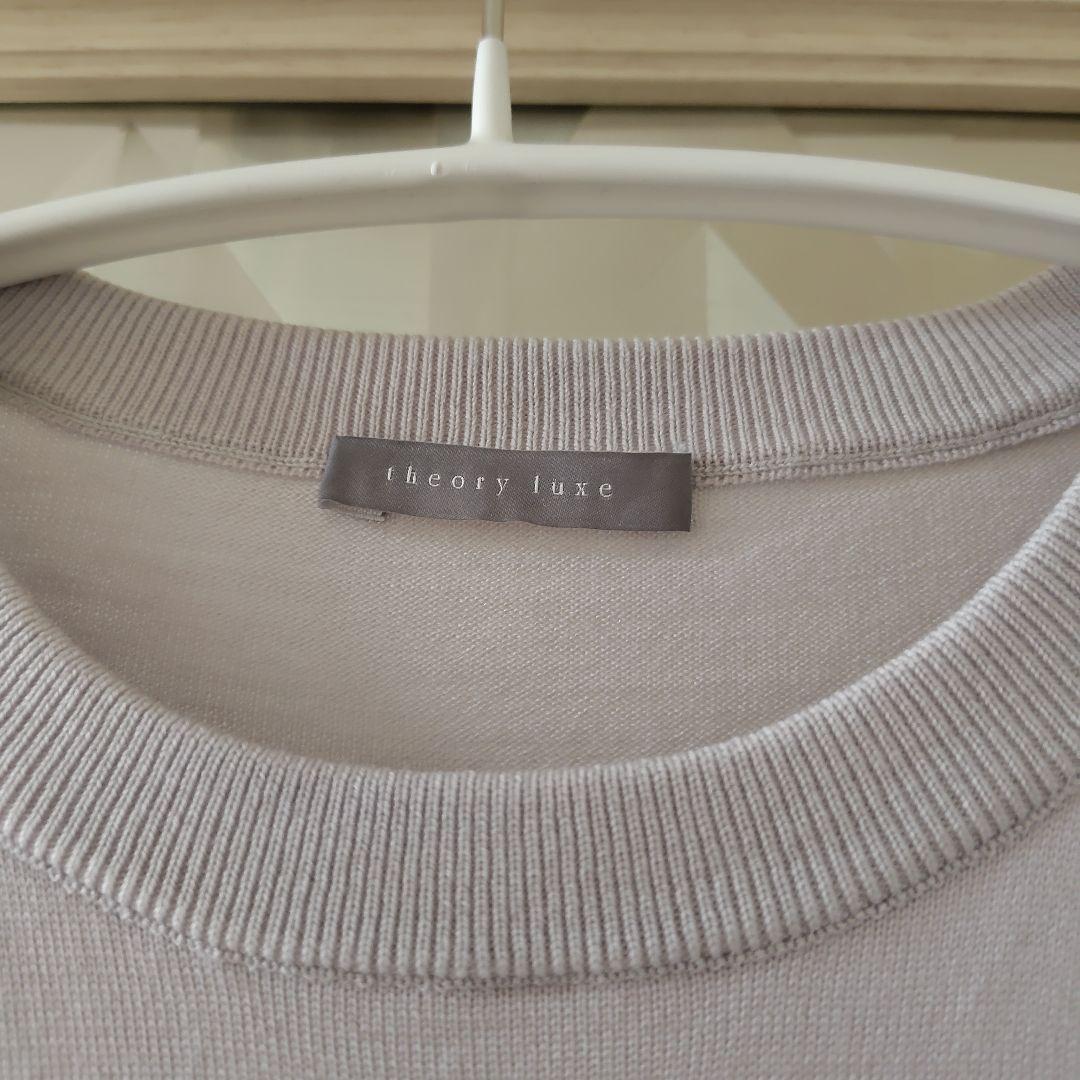 theory luxe フロストグレー 長袖セーター