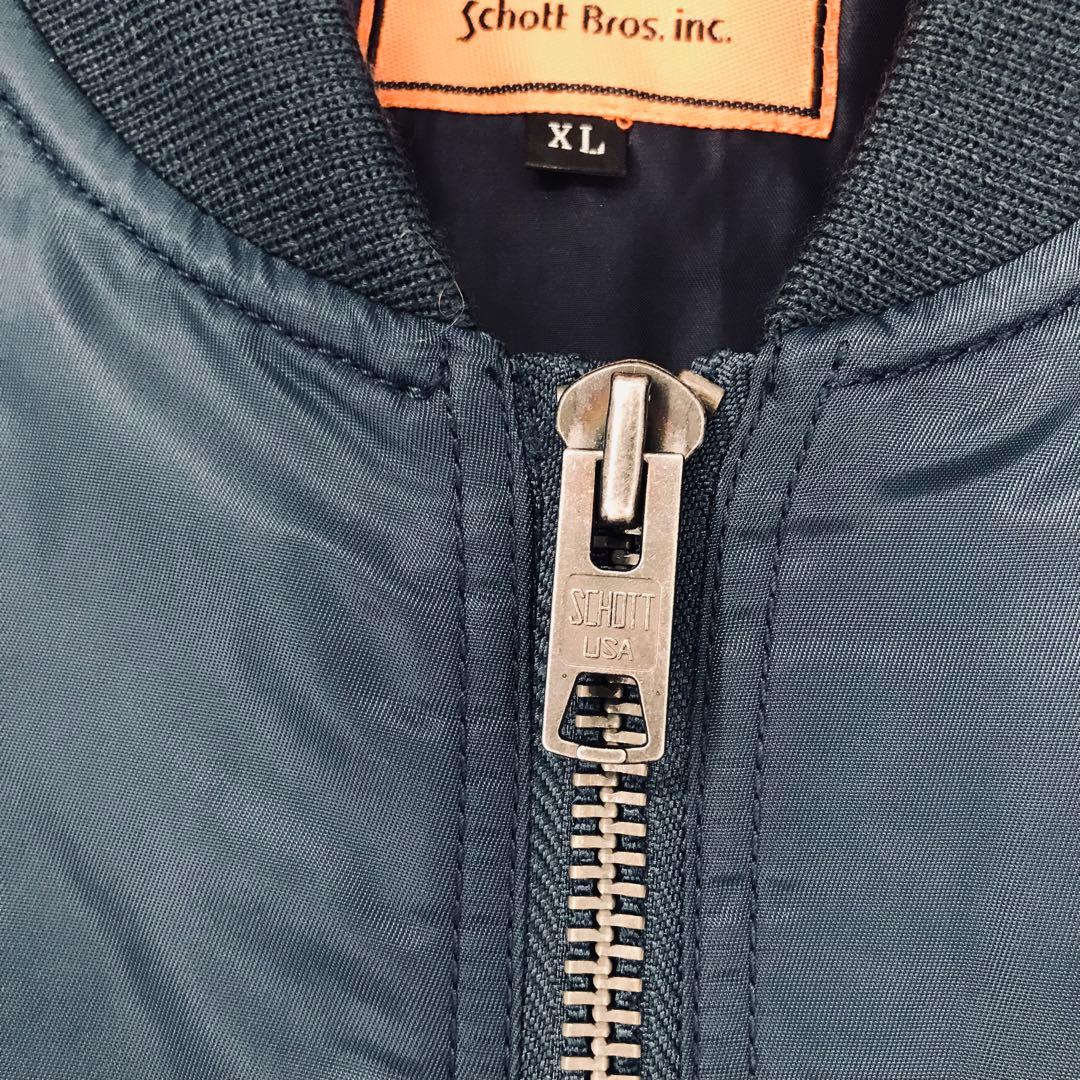 ショット×ロンハーマン　MA-1 XL ネイビー