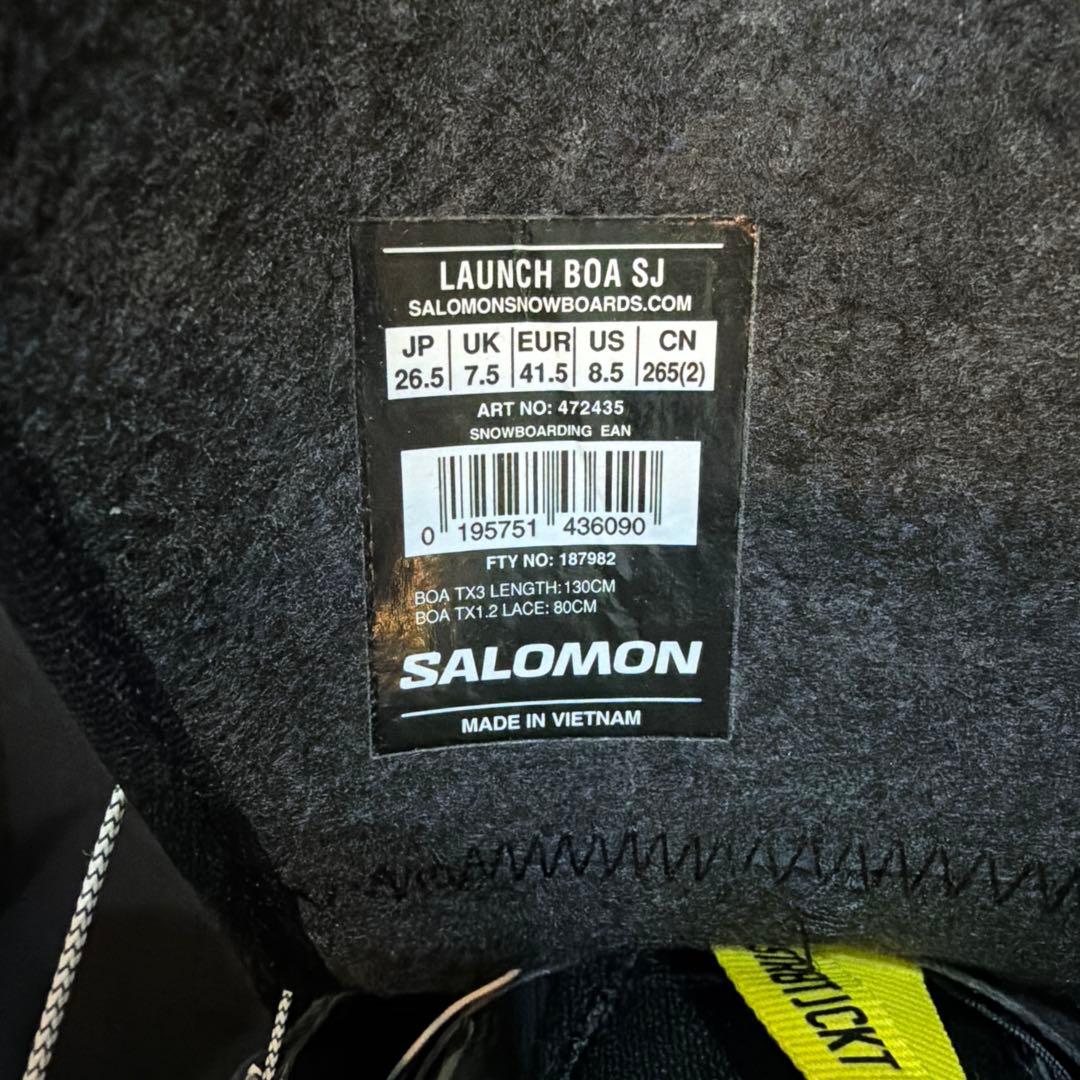 タキト　SALOMONスノーボードブーツ 26.5センチ使用回数10回未満