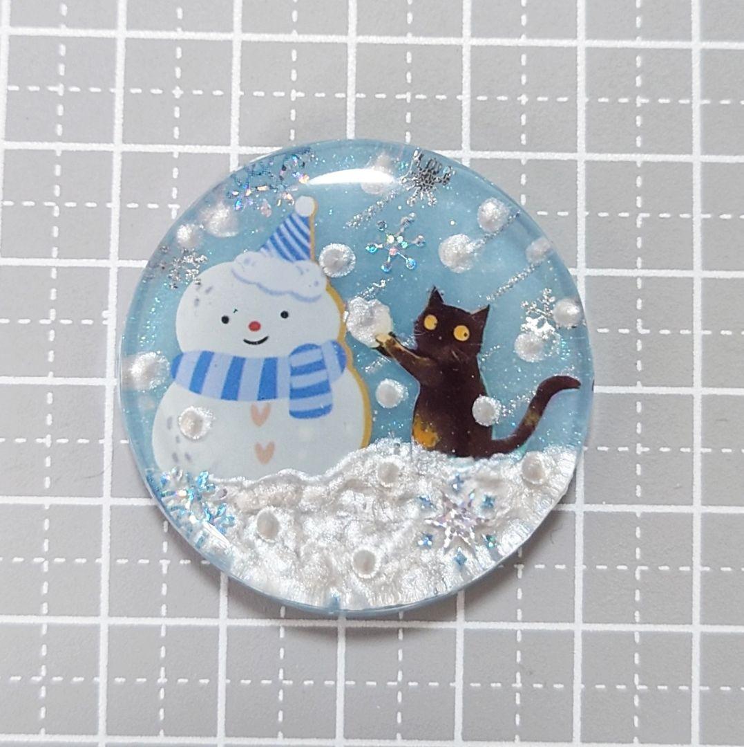 レジン　猫　ヘアゴム　ブローチ　ポニーフック　No.359