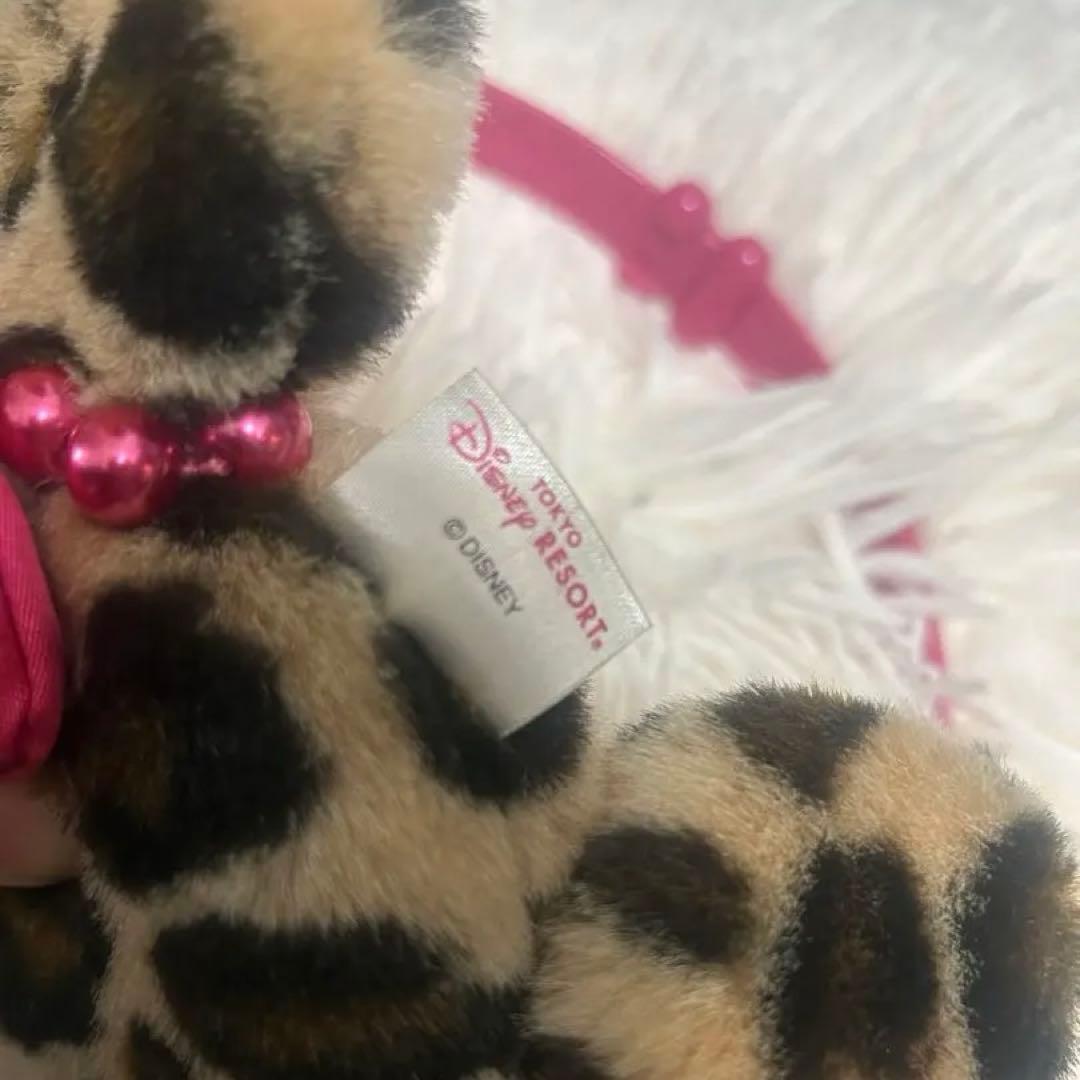 【希少品】東京ディズニーランド ミニー ヒョウ柄 耳あて リボン ギャル