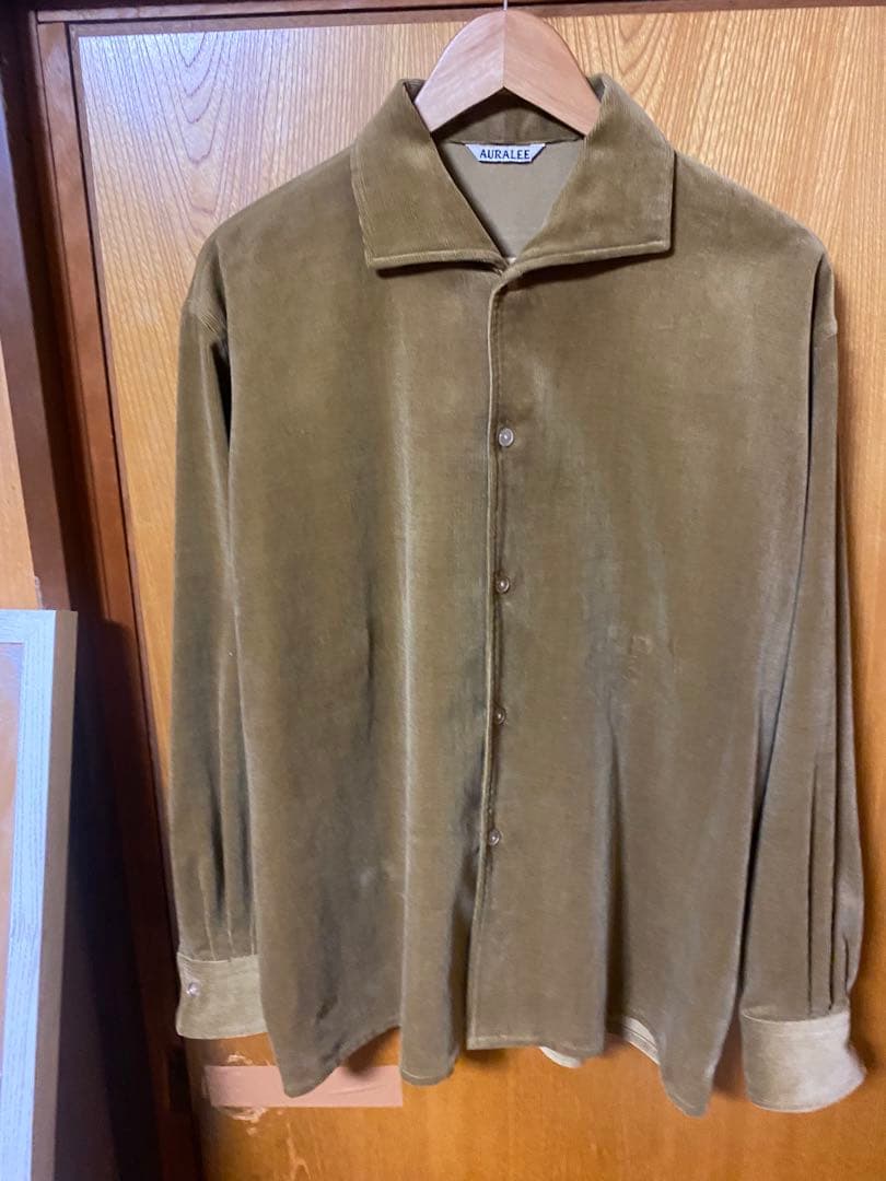 トップス AURALEE FINX LIGHT CORDUROY SHIRTS