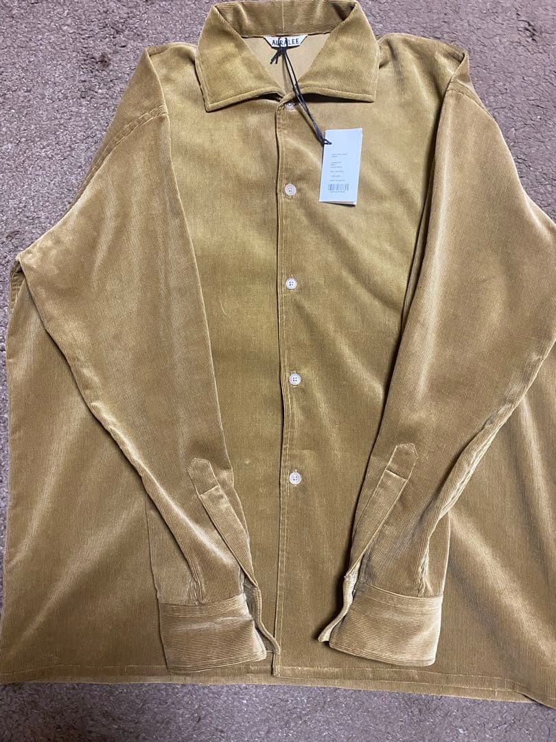 トップス AURALEE FINX LIGHT CORDUROY SHIRTS