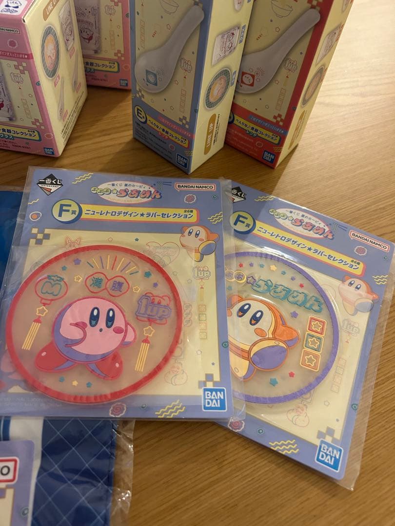 カービィぷぷぷらあめん　一番くじセット　お皿　グラス　レンゲ　小皿　コースター他